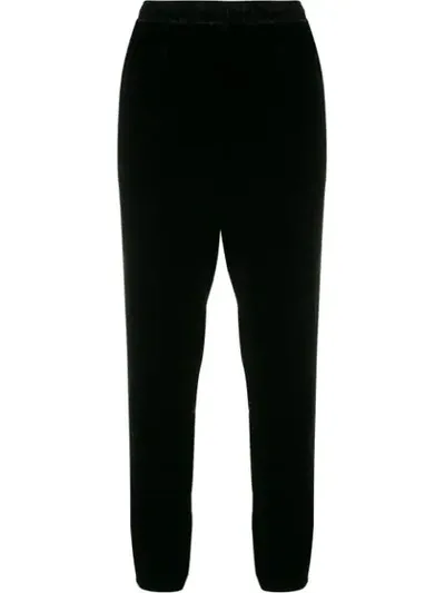 Gold Hawk Black Gathered Sides Cropped Trousers