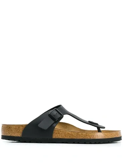 Birkenstock Black Birko-flor Gizeh Sandals