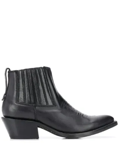 Ash Pepper Ankle Boots In Black