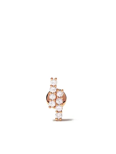 Alinka 18kt Rose Gold Riviera Diamond Stud Earring