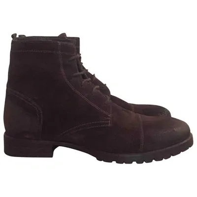 Pre-owned Antony Morato Brown Suede Boots