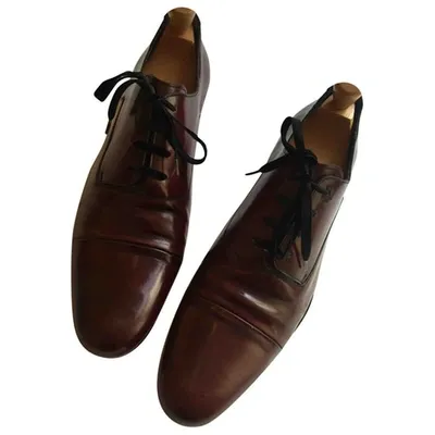 Pre-owned Paul & Joe Leather Lace Ups In Burgundy