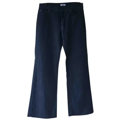 Pre-owned Moschino Blue Cotton Jeans