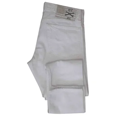 Pre-owned Ralph Lauren Trousers In White