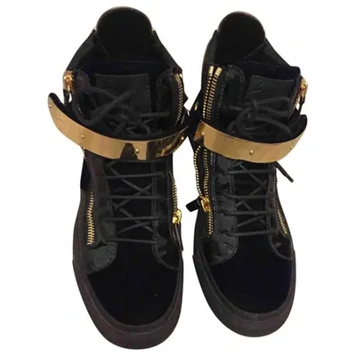 Pre-owned Giuseppe Zanotti Leather High Trainers In Black