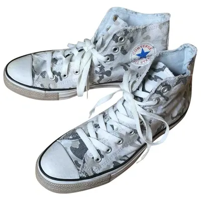 Pre-owned Converse Cloth High Trainers In Other