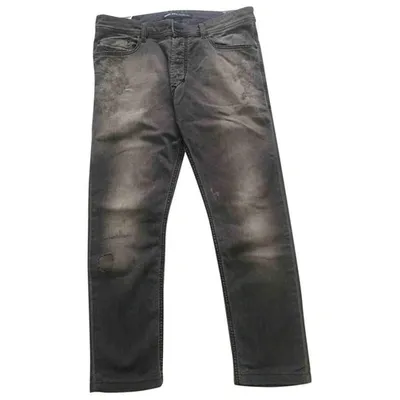 Pre-owned Diesel Straight Jeans In Anthracite