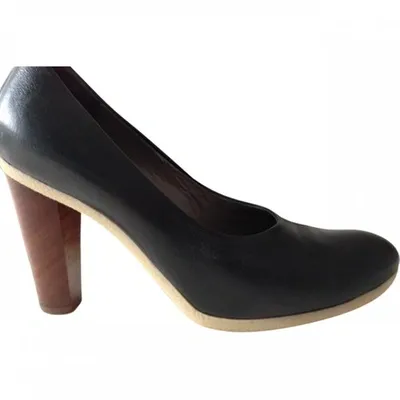 Pre-owned Jil Sander Black Leather Heels