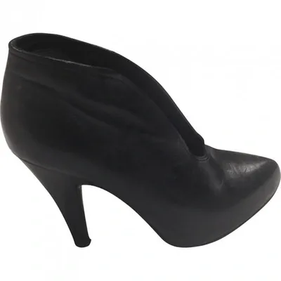 Pre-owned Ash Black Leather Ankle Boots