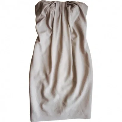 Pre-owned Azzaro Grey Silk Dress