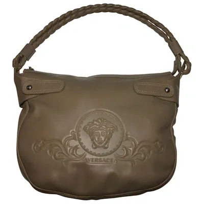 Pre-owned Versace Beige Leather Handbag