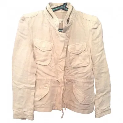 Pre-owned Sandro Beige Cotton Jacket