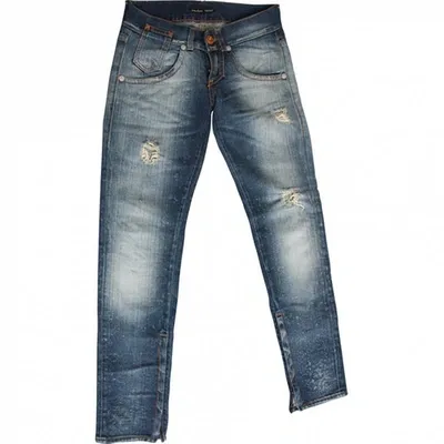 Pre-owned Guess Blue Cotton Jeans