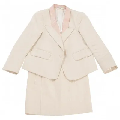 Pre-owned Carven Pink Linen Jacket