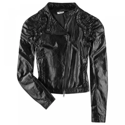 Pre-owned Miu Miu Black Leather Jacket