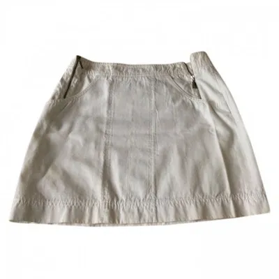 Pre-owned Colombo White Cotton Skirt