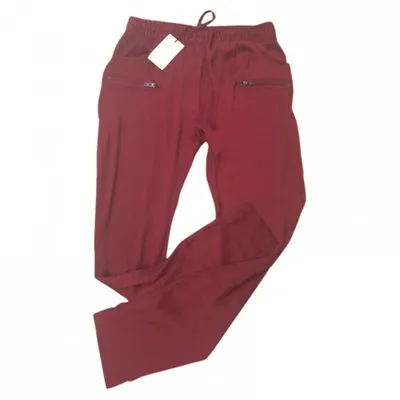 Pre-owned Iro Burgundy Polyester Trousers