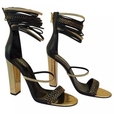 Pre-owned Balmain Sandals In Black