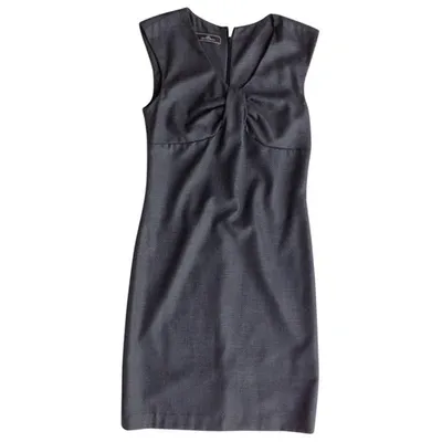 Pre-owned By Malene Birger Draped Dress In Grey