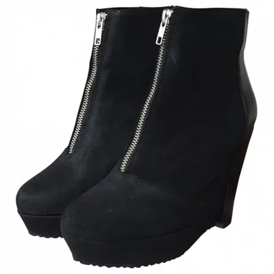 Pre-owned The Kooples Black Leather Ankle Boots