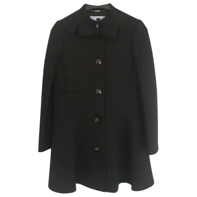 Pre-owned Blumarine Wool Coat In Black