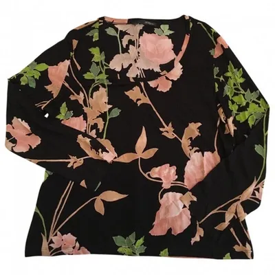 Pre-owned Les Copains Maglia Nera A Fiori In Black