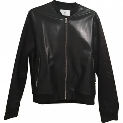 Pre-owned Sandro Black Polyester Jackets