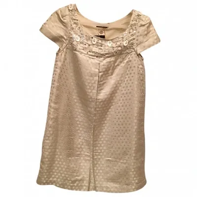 Pre-owned Antik Batik Satny Dress In Beige