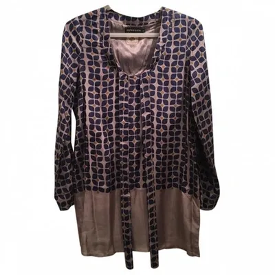 Pre-owned Antik Batik Silk Dress In Grey