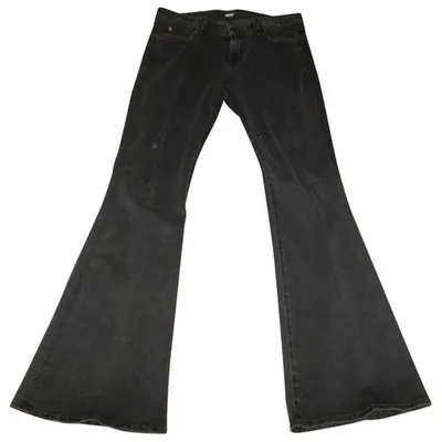 Pre-owned Hudson Black Cotton - Elasthane Jeans