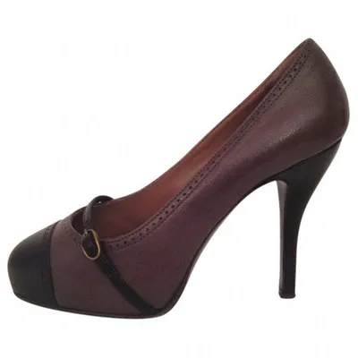 Pre-owned L'autre Chose Leather Heels In Grey