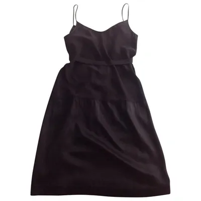 Pre-owned Narciso Rodriguez Silk Mid-length Dress In Black