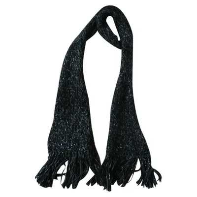 Pre-owned Emporio Armani Black Wool Scarf