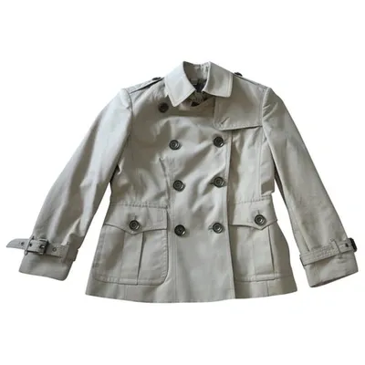 Pre-owned Burberry Beige Cotton Trench Coat