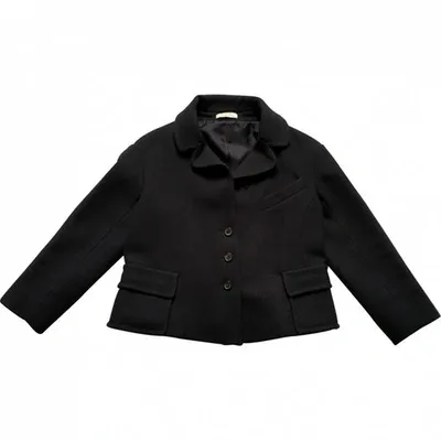 Pre-owned Nina Ricci Short Wool Jacket In Navy