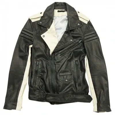 Pre-owned Blk Dnm Leather Jacket In Black