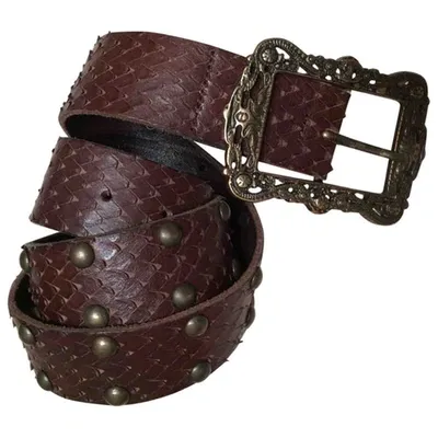 Pre-owned Just Cavalli Leather Belt In Brown