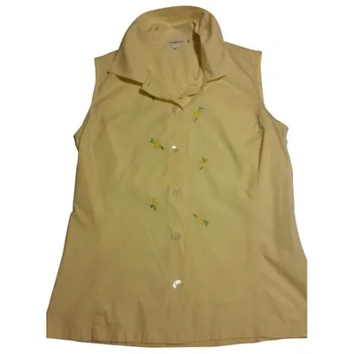 Pre-owned Iceberg Yellow Cotton Top