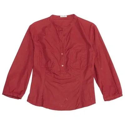 Pre-owned Miu Miu Tunic In Red