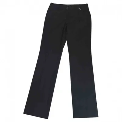 Pre-owned Dolce & Gabbana Wool Straight Pants In Black