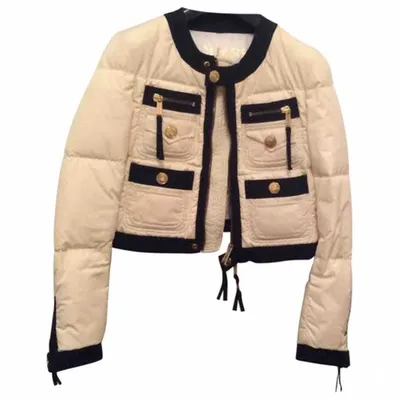 Pre-owned Dsquared2 Jacket In Ecru