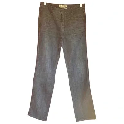 Pre-owned Closed Straight Pants In Blue