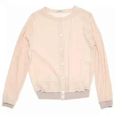 Pre-owned Nina Ricci Silk Cardigan In Pink