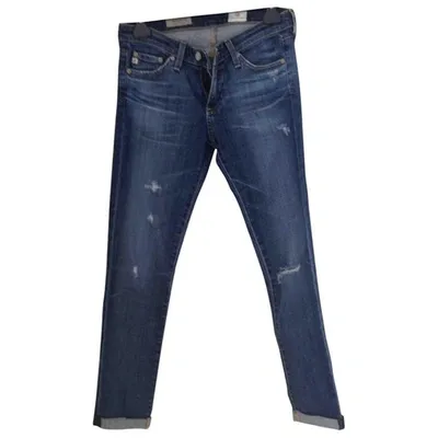 Pre-owned Ag Slim Jeans In Blue