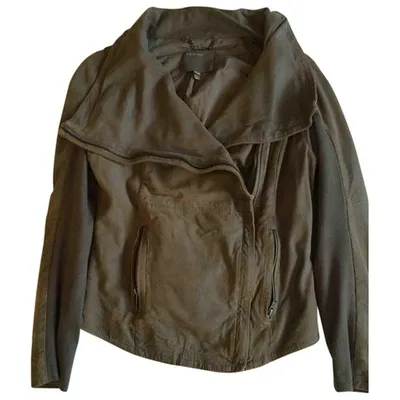 Pre-owned Muubaa Leather Jacket In Brown