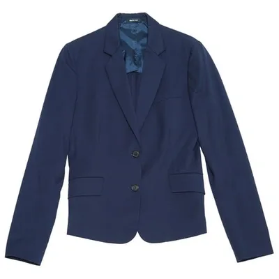 Pre-owned Maison Margiela Wool Suit Jacket In Navy