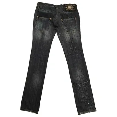 Pre-owned Philipp Plein Straight Jeans In Blue