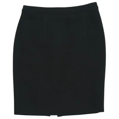 Pre-owned Andrew Gn Wool Skirt In Black