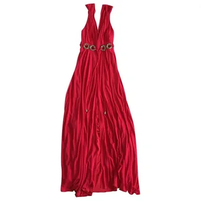 Pre-owned Roberto Cavalli Maxi Dress In Red