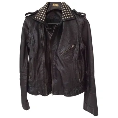 Pre-owned Zadig & Voltaire Leather Jacket In Black